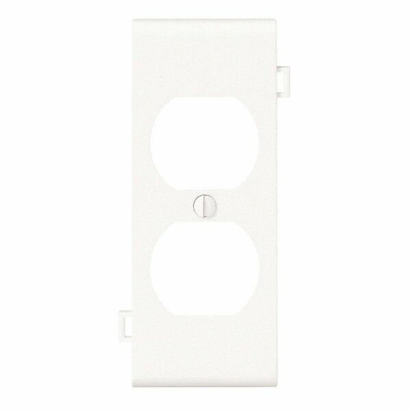 Leviton Duplex Center Sectional 1-Gang Plastic Outlet Wall Plate, White 905-0PSC8-00W